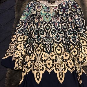 3/4 length paisley dress shirt